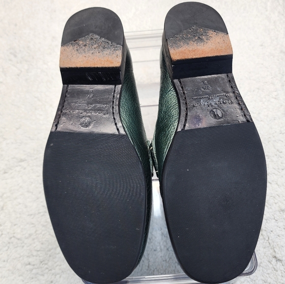 Cole Haan Women's Green Leather Loafers with Silver Buckle Size 8.5B - Picture 8 of 9
